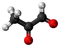 Ball-and-stick model of methylglyoxal