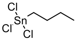 Skeletal formula of butyltin trichloride