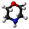 ball-and-stick model of the morpholine molecule