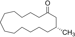 Structural formula of muscone