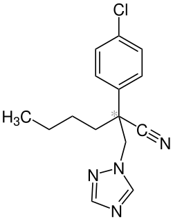 Kekulé, skeletal formula of myclobutanil
