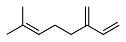 Beta-myrcene, skeletal formula