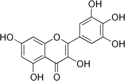 Skeletal formula of myricetin