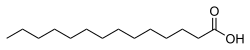 Skeletal formula of myristic acid