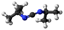 Ball-and-stick model of the N,N'-diisopropylcarbodiimide molecule