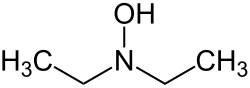 Skeletal formula of diethylhydroxylamine