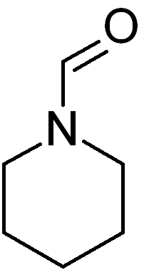 Skeletal formula of N-formylpiperidine