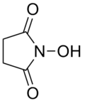 Skeletal formula of N-hydroxysuccinimide
