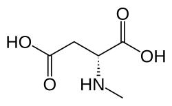 Stereo, skeletal formula of N-methyl-D-aspartic acid