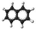 Ball-and-stick model of naphthalene