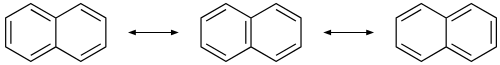Resonance structures of naphthalene