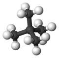 Ball and stick model of neopentane
