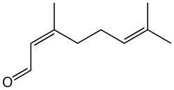 Skeletal formula of neral