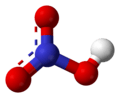 Ball-and-stick model of nitric acid