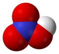Resonance space-filling model of nitric acid