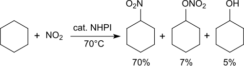 Nitrogenation/oxidation of cyclohexane by means of NHPI