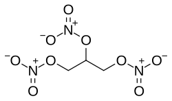 Skeletal formula of zwitterionic nitroglycerin