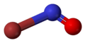 Ball and stick model of nitrosyl bromide