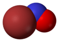 Spacefill model of nitrosyl bromide