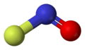 Ball and stick model of nitrosyl fluoride