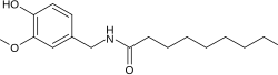 Chemical structure of nonivamide