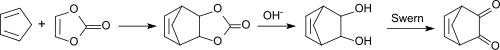 Synthesis of norbornenedione