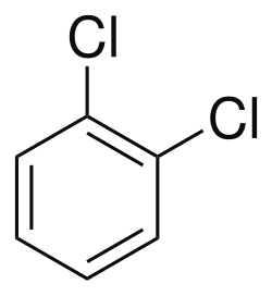 Skeletal structure of 1,2-Dichlorobenzene