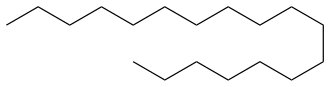 Structural formula of octadecane