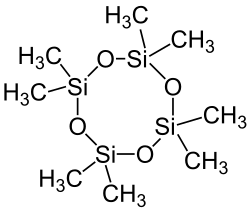 Skeletal formula of octamethylcyclotetrasiloxane