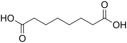 Skeletal formula of suberic acid