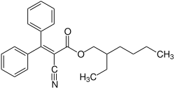 Structural formula of octocrylene