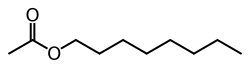 Skeletal formula of octyl acetate