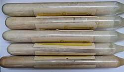 Ball and stick model of dimeric aluminium bromide