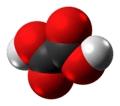 Space-filling model of oxalic acid