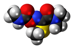 Space-filling model of oxamyl