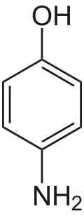 Skeletal formula of 4-aminophenol