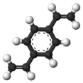 Ball-and-stick model of p-Divinylbenzene