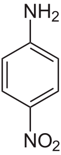 Skeletal formula of p-nitroaniline