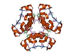 5aiy: R6 HUMAN INSULIN HEXAMER (SYMMETRIC), NMR, 'RED' SUBSTRATE, AVERAGE STRUCTURE