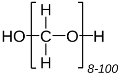 Paraformaldehyde is a common form of formaldehyde for industrial applications.
