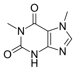 Skeletal formula of paraxanthine