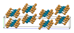 3D model of ribbon packing in the crystal structure of palladium(II) bromide