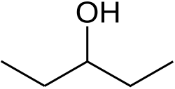 Skeletal formula of 3-pentanol