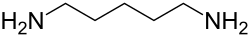 Skeletal formula of cadaverine