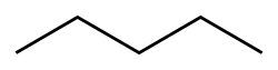 Skeletal formula of pentane
