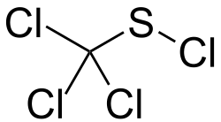 Skeletal formula of perchloromethyl mercaptan