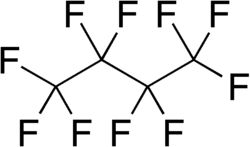 Structural formula of perfluorobutane