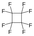 Structural formula of octafluorocyclobutane
