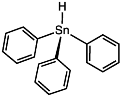 Skeletal formula of triphenyltin hydride