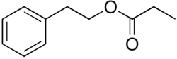 Chemical structure of phenethyl propionate